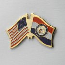 MISSOURI US STATE FLAG COMBO FRIENDSHIP LAPEL PIN BADGE 3/4 INCH