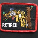 RETIRED EMBROIDERED PATCH 3.5 X 2.5 INCHES