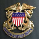 Navy USN Large Cutout 3-D Honor Medallion 6.25 inches Metal Enamel