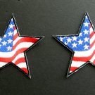 USA STAR FLAG UNITED STATES SET OF 2 EMBROIDERED PATCHES 3 INCHES PATCH