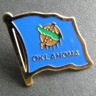 OKLAHOMA US STATE SINGLE FLAG LAPEL PIN BADGE 1 INCH