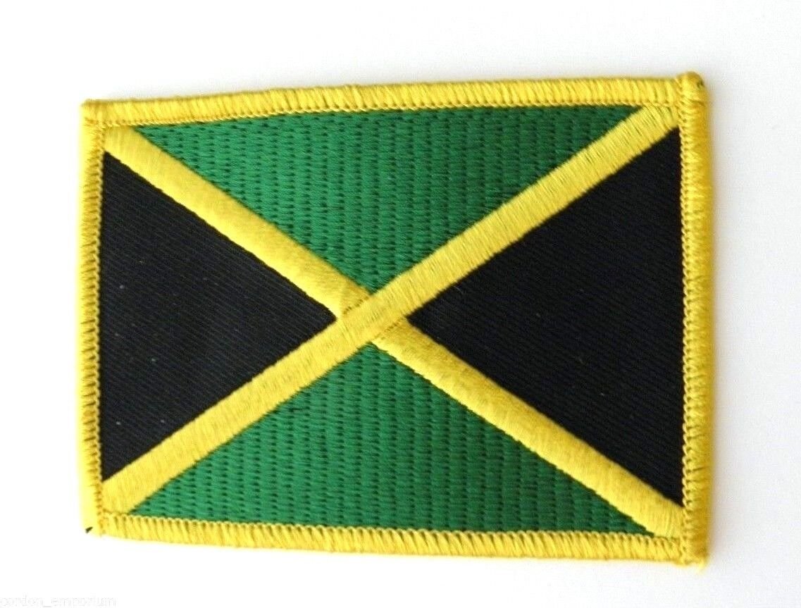 JAMAICA SIDEKICK WORD COUNTRY FLAG IRON-ON PATCH CREST BADGE 1.5 X 4.5 IN - Foto 8