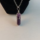 Handmade Amethyst Wire Wrapped Point Necklace