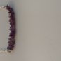 Handmade Amethyst Chip Bead Bar Necklace on a Silver Chain