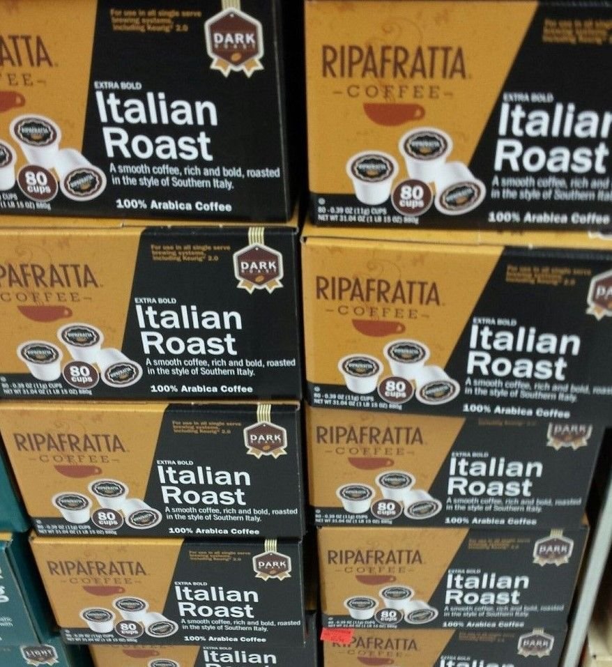 Ripafratta Italian Roast Coffee Single Serve Kcup, 80 Count NEW