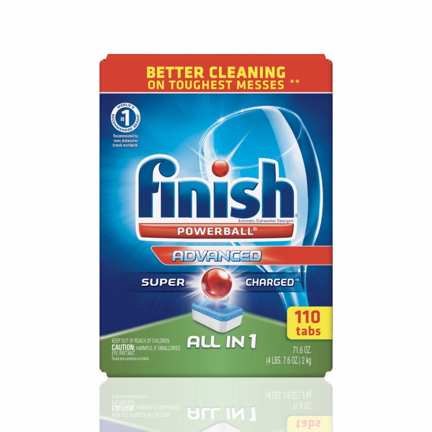 Finish Powerball Advanced Dishwasher Detergent, 110 ct. NEW