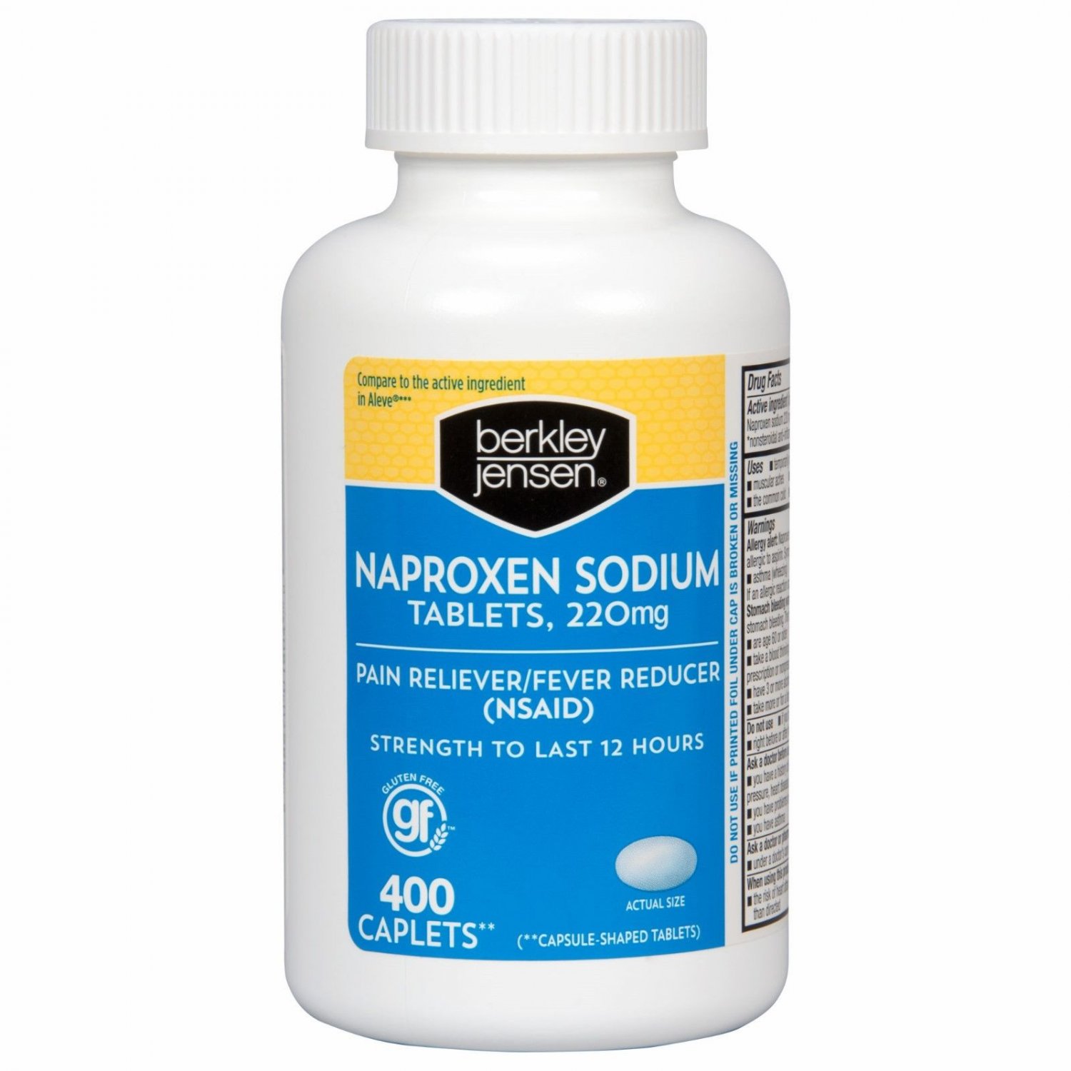 Berkley Jensen Naproxen 220mg Sodium Caplets, 400 Ct