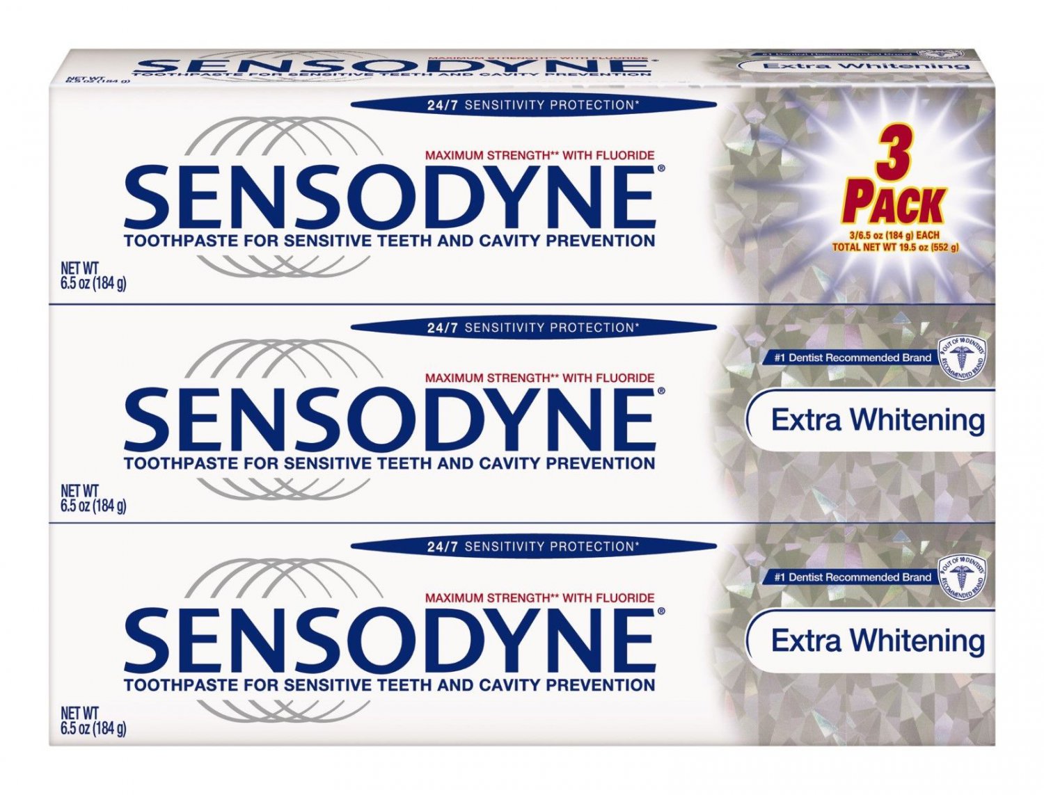 Sensodyne Extra Whitening Toothpaste 6.5 Oz., 3 Pk New