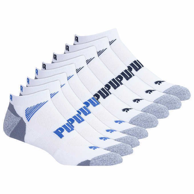 Puma Men's No Show Sock, 8pair White BRAND NEW