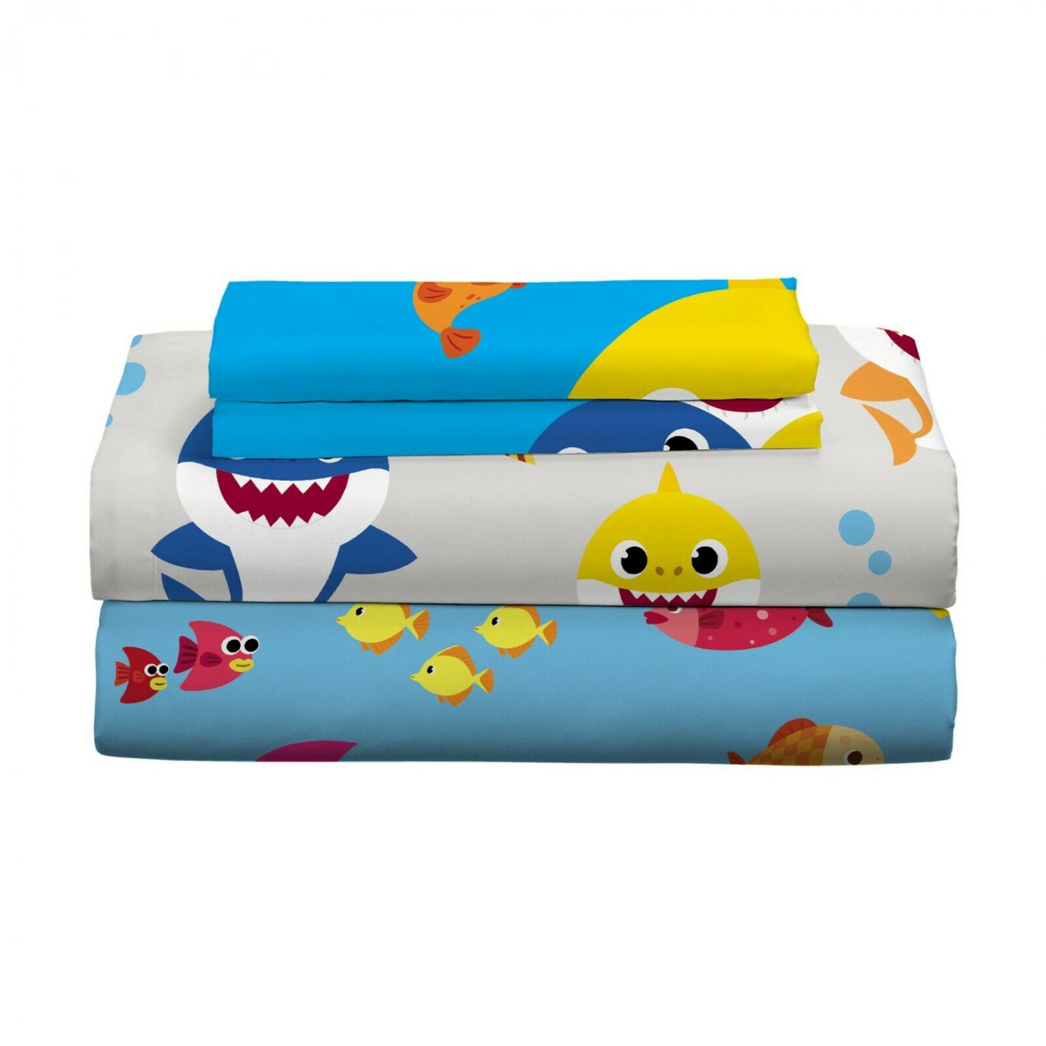 6 Piece Baby Shark Comforter Set Twin/Full Reversible Comforter & Sheet