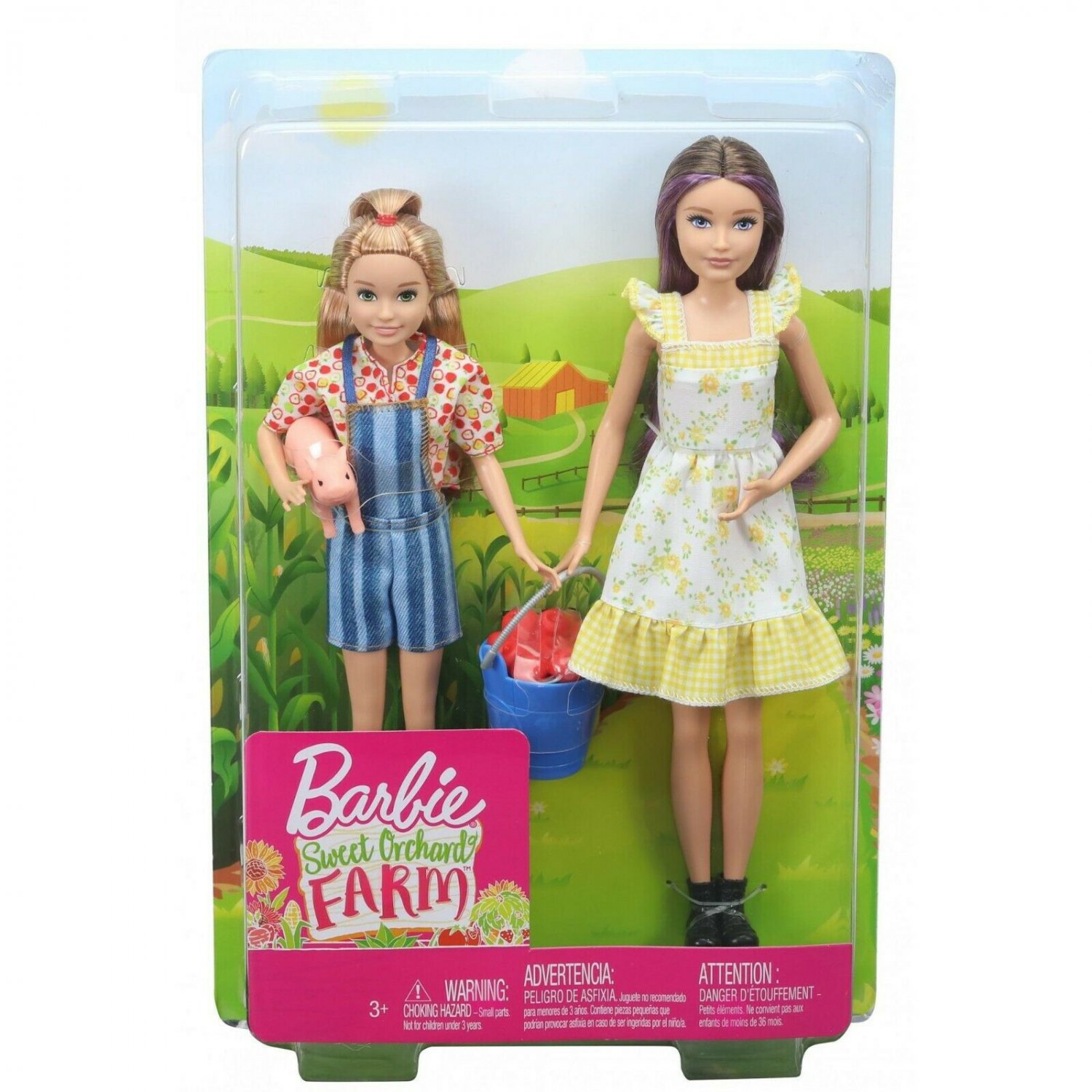 barbie sweet orchard farm skipper and stacie dolls