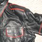 Lovely fetish Leather Shirt Red Pipping L $89.99