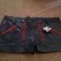 Fetish Leather Gay Men's Shorts With Red Piping size 46 $89.99