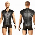 Genuine Leather Men Warrior Sumarai Corset Steel Bonned Armour Larp Gothic Punk