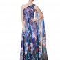 Evening 2016 Dress Pretty Beautiful Sexy One Shoulder Long Print Party Gown ITC367