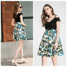 New 2016 Summer Dress Women Floral Print Casual Party Elegant Swing Plus Size ITC370