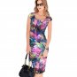 Designer Women Dress Elegant Floral Print Work Business Casual Party Pencil Sheath ITC371