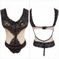 2016 Sexy Women Sleepwear Backless Off The Shoulder Mesh Hot Teddy Erotic Lingerie ITC381.