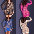 Sexy Women Fishnet Babydoll Lingerie mini Dress Underwear Nightwear Intimate ITC848