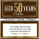 Aged To Perfection Chocolate Brown Gold 50th Birthday Candy Wrappers Printable DIY