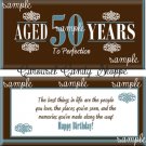 Aged To Perfection 50th Birthday Candy Wrappers Printable DIY
