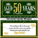 Aged To Perfection 50th Birthday Candy Wrappers Printable DIY
