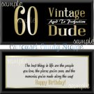 Vintage Dude 60th Birthday Candy Wrappers Printable DIY