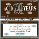 Aged To Perfection 70th Birthday Candy Wrappers Printable DIY