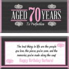 Aged To Perfection 70th Birthday Candy Wrappers Printable DIY