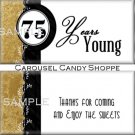 Milestone 75th Birthday Candy Wrappers Printable DIY