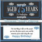 Milestone 75th Birthday Candy Wrappers Printable DIY