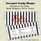 Milestone 75th Birthday Candy Wrappers Printable DIY