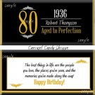 Milestone 80th Birthday Candy Wrappers Printable DIY