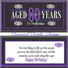 Milestone 80th Birthday Candy Wrappers Printable DIY