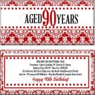 Milestone 90th Birthday Candy Wrappers Printable DIY