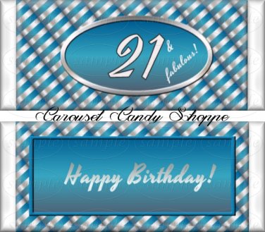 21st Birthday Candy Wrappers Printable DIY