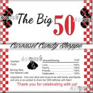 The Big 50 Fabulous 50's Birthday Candy Wrappers Printable DIY