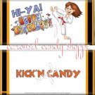 Kickin Karate Girl Birthday Candy Wrappers Printable DIY