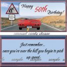 Happy 50th Milestone Birthday Candy Wrappers Printable DIY