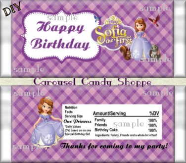 Princess Party Birthday Candy Wrappers Printable DIY