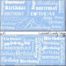 Lt Blue Word Art Happy Birthday Candy Wrappers Printable DIY