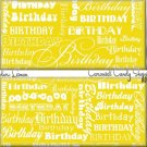 Lemonade Yellow Word Art Happy Birthday Candy Wrappers Printable DIY
