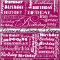 Jazzberry Pink Word Art Happy Birthday Candy Wrappers Printable DIY