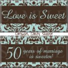 Love is Sweet 50th Anniversary Candy Wrappers Printable DIY