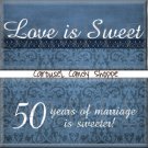 Love is Sweet 50th Anniversary Candy Wrappers Printable DIY