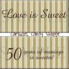 Love is Sweet 50th Anniversary Candy Wrappers Printable DIY