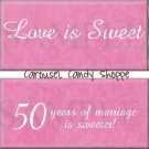 Love is Sweet 50th Anniversary Candy Wrappers Printable DIY