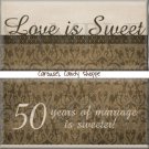 Love is Sweet 50th Anniversary Candy Wrappers Printable DIY