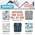 Thirsties Package, Snap Natural One Size All In One, Outdoor Adventure Collec...