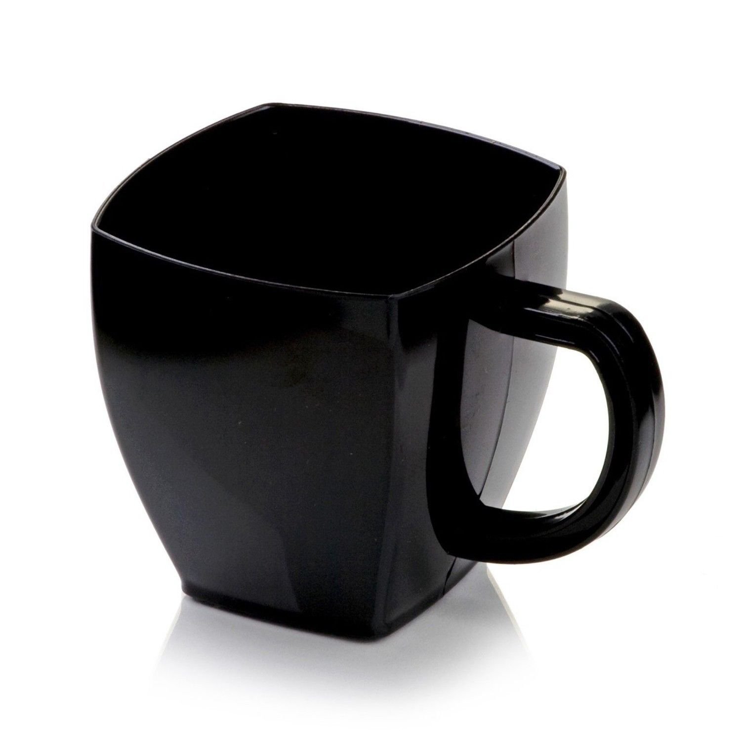 Black Plastic Cafe Cups 5 oz Disposable & Recyclable Plastic Espresso C...